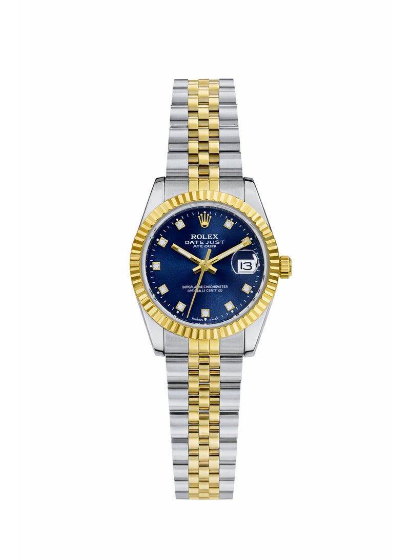Rolex Oyster Perpetual Day-Date Two-Tone Watch with Blue Dial
